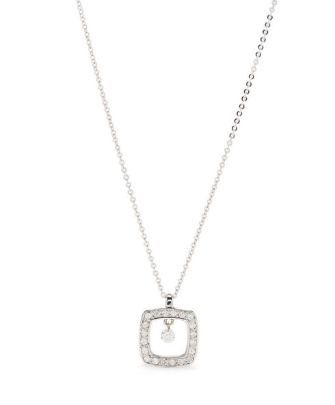18kt white gold Vega diamond necklace